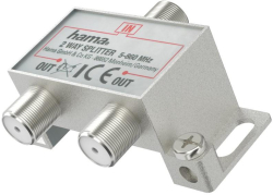 Конектор / букса HAMA - Коаксиален сплитер, 2 x изхода, Широколентов; HAMA-205230