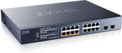 Комутатор/Суич ZyXEL XMG1915-18EP, 16-портов, 2x SFP, Gigabit, Управляем, PoE
