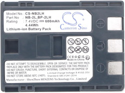 Продукт Батерия за фотоапарат -камера CANON NB2LH LiIon 7.4V 600mAh Cameron Sino