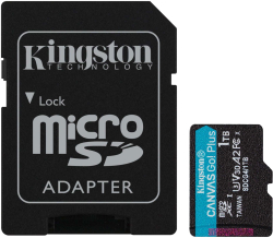 SD/флаш карта Kingston Canvas Go! Plus Gen4 microSDXC - 1 TB, 200MB/s., Card + Adapter