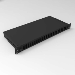 Оптичен панел за 24 SC дуплексни адаптера, изтеглящ се 1U, 19"