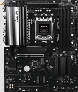 Дънна платка ASROCK B850 Pro-A WiFi - AM5, 4 x DDR5 DIMM слота, Максимален капацитет на системната памет до 256 GB, ATX