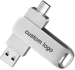 USB флаш памет Premium, 32 GB, USB 2.0, USB Type A, USB Type C, сребриста