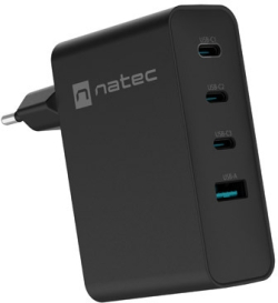Принадлежност за смартфон Natec USB Charger Ribera 3X USB-C + 1x USB-A 100W, Black