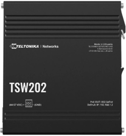 Комутатор/Суич TELTONIKA NETWORKS TSW202, управляем, 8 x 10/100/1000 (PoE+) + 2 x SFP, 240 W, монтаж на DIN шина, черен на най-ниска цени