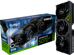  PALIT GeForce RTX 5070 Ti GamingPro OC V1 16GB GDDR7 256 bit, 1x HDMI 2.1b, 3x DP 2.1b, 3 Fan, 2x 8-pin pwr connector, 750W, 331.9 x 127 x 60 mm, NE7507TS19T2-GB2031Y