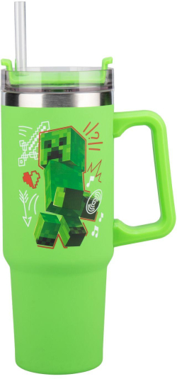  Чаша Paladone: Minecraft - Green 900ml Multiway Travel Cup Stra, PP14600MCF
