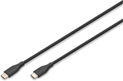 DIGITUS AK-300341-020-S :: Кабел USB 2.0 Type C-C, High Speed, силиконов, 60W, черен, 2.0 м