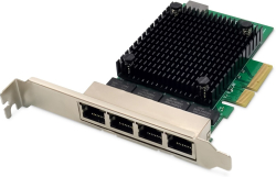 Мрежова LAN карта/адаптер DIGITUS DN-10136, PCIe x4, 4x 2.5 Gigabit Ethernet, Realtek chipset, Low Profile