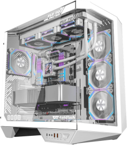 Кутия Darkflash кутия Case ATX - DY470 Ice White - 4 x 120 mm Infinity Mirror Fans