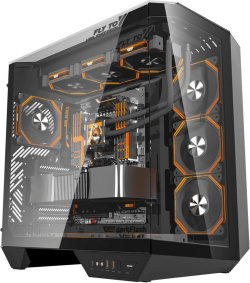 Кутия Darkflash кутия Case ATX - DY470 Shadow Black - 4 x 120 mm Infinity Mirror Fans
