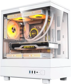 Кутия Darkflash кутия Case mATX - DB330M White - Reversed fans included