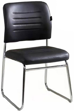 Посетителски стол RFG Iron M, екокожа, метална основа, до 120 kg, черен