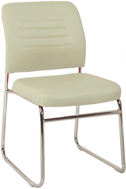 Посетителски стол RFG Iron M, екокожа, метална основа, до 120 kg, бежов