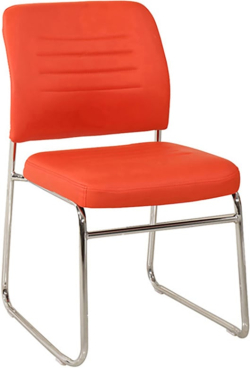 Посетителски стол RFG Iron M, екокожа, метална основа, до 120 kg, червен