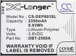 Батерия за смартфон CAMERON SINO - Съвместима с DORO 8035, DSB-0170 DBT-2500A LiPo, 2350 mAh, 3.85 V; CS-DEP803SL