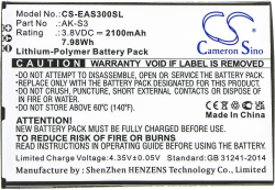 Батерия за смартфон CAMERON SINO - Съвместима с EMPORIA Smart 3 AK-S3 LiPo, 2100 mAh, 3.8 V; CS-EAS300SL
