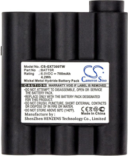 Други Cameron Sino - Батерия за радиостанция MIDLAND G7 MAG, GXT1000, AVP17/BATT5R NIMH, 700 mAh, 6 V; CS-GXT300TW
