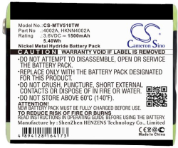 Други Cameron Sino - Батерия за радиостанция Motorola EM1000.T5300, T800 1532/4002A NIMH, 1500 mAh, 3.6 V;CS-MTV510TW