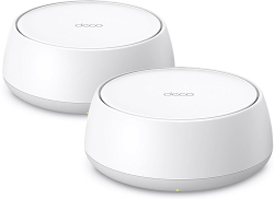 Безжични WiFi Mesh системa TP-Link Deco BE25 - WiFi 7, Двубандов, 3570 Mbps, 2 × 2.5 Gbps порта на всяко устройство, Бял, 2 броя