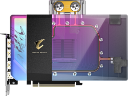 Видеокарта AORUS GeForce RTX™ 5090 XTREME WATERFORCE WB - 32 GВ GDDR7, 512-битов интерфейс на паметта, 1000 W, 16 пина*1, RGB осветление, ATX