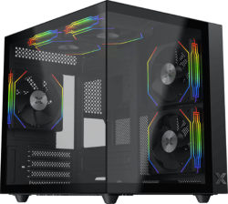 Кутия Aqua M Lite (BK, MATX, U3x1 & U2x1, Front & Left TG, 4PCS G22A Reverse & 1PC G22A, ARGB Remote Control Box)