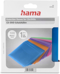Други HAMA Предпазни пликове за CD-DVD, 100 бр, цветни