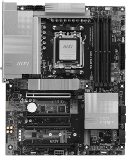Дънна платка MSI PRO X870-P WIFI - AM5, 4 x DDR5 UDIMM, Максимален капацитет на паметта 256 GB, ATX