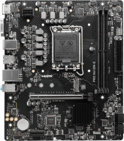 Дънна платка MSI PRO H610M-E Intel H610 LGA1700 2XDDR4 VGA HDMI mATX