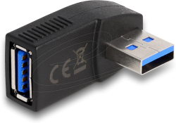 Кабел/адаптер Адаптер Delock USB 3.0 мъжко-женско под ъгъл 270, хоризонтално
