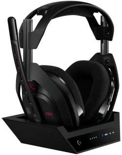Logitech Astro A50 Lightspeed безжични слушалки с докинг станция, Черни
