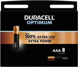 Батерия Алкална батерия DURACELL OPTIMUM  MX2400 LR03 AAA -8 бр. в блистер- 1.5V