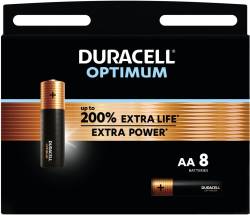 Батерия Алкална батерия DURACELL OPTIMUM LR6 -8 бр. в блистер- 1.5V