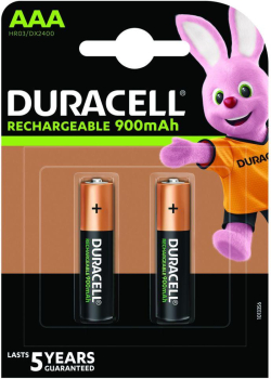 Акумулаторна батерия DURACELL R03 AAA, 900mAh NiMH, 1.2V, 2 бр. в опаковка