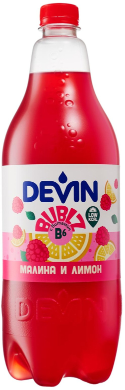 Продукт Devin Газирана напитка Bublz, малина и лимон, 1.2 L