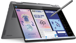 Лаптоп Lenovo Yoga 7 2-in-1 14ILL10, 14.0", Full HD+, Touchscreen, Intel Core Ultra 5 226V, Intel Arc 130V, 16 GB, 512 GB SSD, Сив
