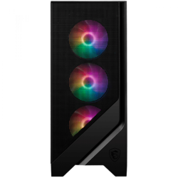 Кутия MSI, Mid-Tower, ATX/M-ATX/ITX, 2x USB 3.2 Gen 1 Type-A, 1x Audio/1x Mic, ARGB хъб, 6 x 120 мм. ARGB вентилатора