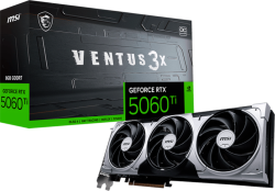Видеокарта MSI Video Card NVIDIA GeForce RTX 5060 Ti 8G VENTUS 3X OC, 8GB GDDR7