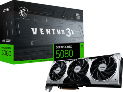 Видеокарта MSI Video Card Nvidia GeForce RTX 5080 16G VENTUS 3X OC PLUS,