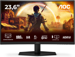 Монитор AOC C24G42E 23.6inch Curved Fast VA FHD 180Hz 0.5ms 250cd-m2 HDMI 2.0 DP1.4 Speakers