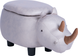 Детска табуретка с ракла - сив носорог