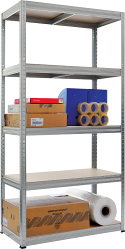 Метален стелаж STAR 180x90x45 см, до 350 на рафт - цинк