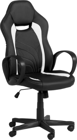 Геймърски стол Carmen 7525 - черно-бял