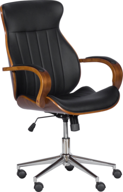 Офис стол Президентски офис стол Carmen 6402 - орех - черно на най-ниска цени