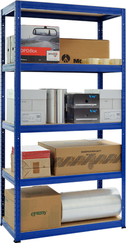 Метален стелаж STAR 180x90x40 см, до 175 кг на рафт - син