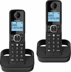  Безжичен DECT телефон Alcatel F860 DUO - черен