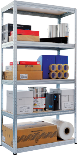 Метален стелаж STAR 213x90x45 см, до 175 кг на рафт - цинк