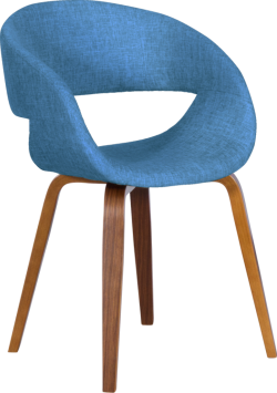 Трапезен стол Carmen 9975 - орех - син