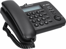 Стационарен телефон Panasonic KX-TS560FXB - черен