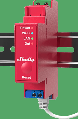  Едноканално WiFi реле за DIN шина с измерване на мощност Shelly Pro 1PM